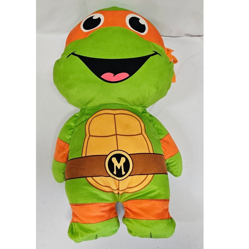 TMNT Michelangelo Plush Pillow Buddy Orange Mask 21 Inch Turtle 2024 Viacom